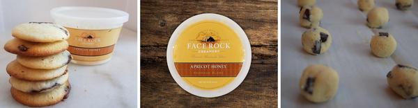 Chocolate and Apricot Honey Fromage Blanc Cookies | Face Rock Creamery