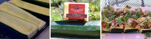 Cheddar Stuffed Zucchini Boats | Face Rock Creamery