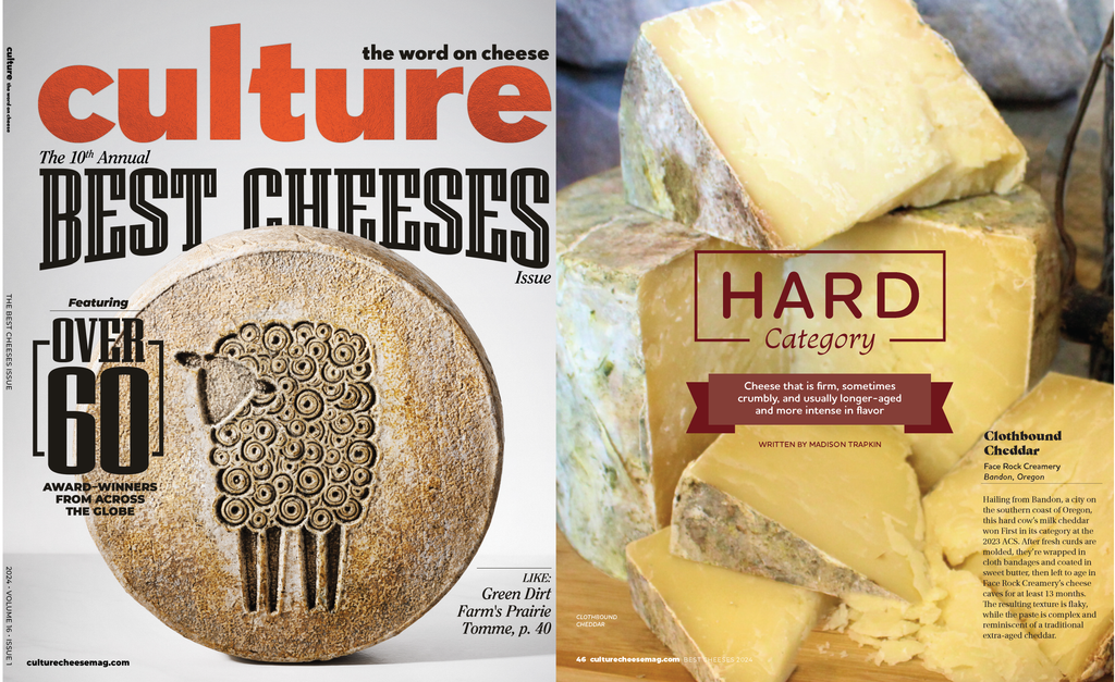 Face Rock Creamery's Clothbound Cheddar Featured in Culture Magazine