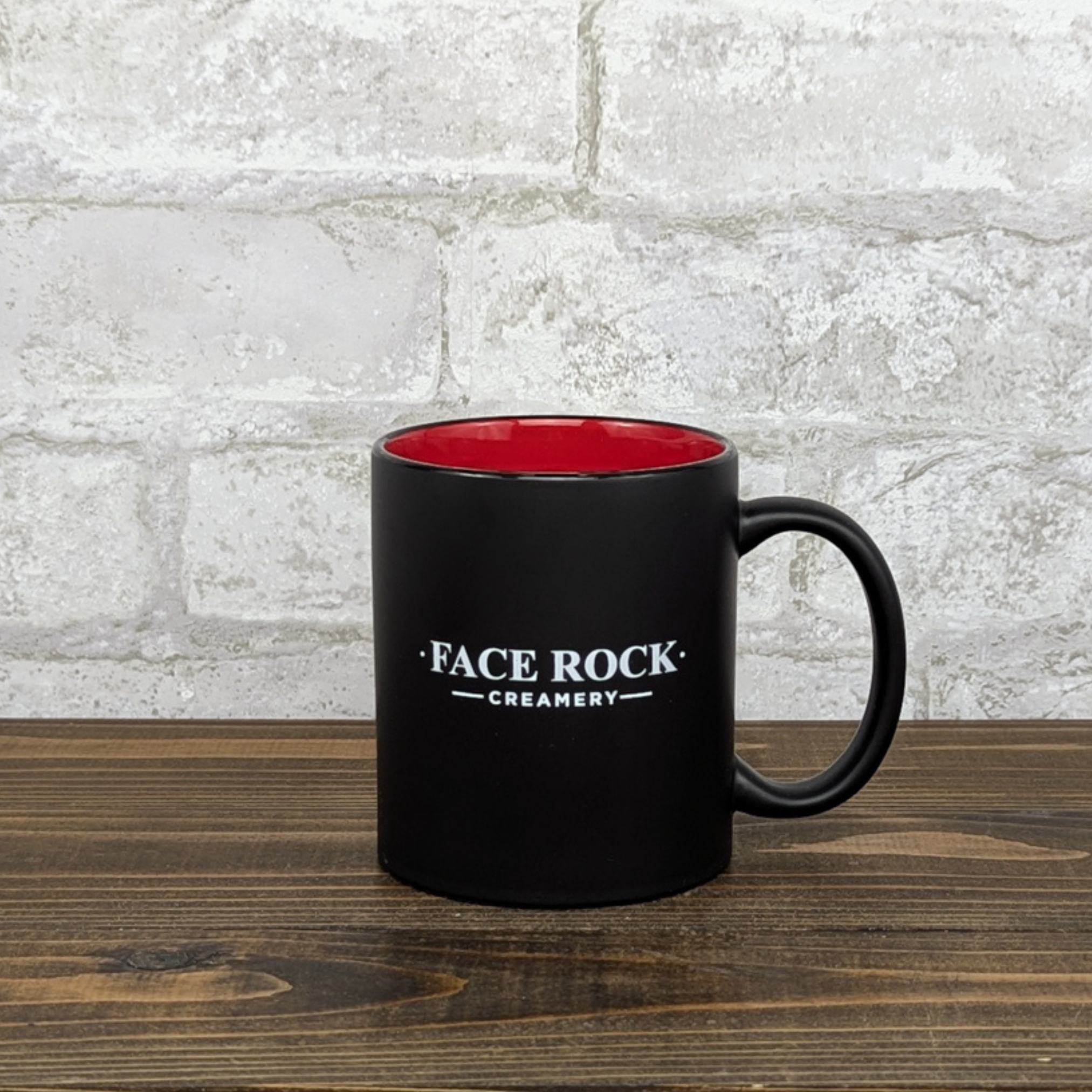 Face Rock Mug Red 11oz | Face Rock Creamery